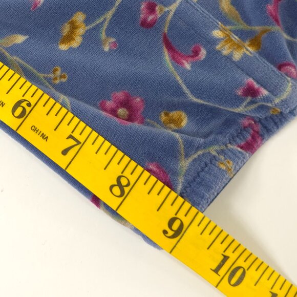 VINTAGE Y2K VICTORIA'S SECRET COUNTRY 36B FLORAL BLUE VELVET BUSTIER CORSET TOP. - Picture 10 of 16